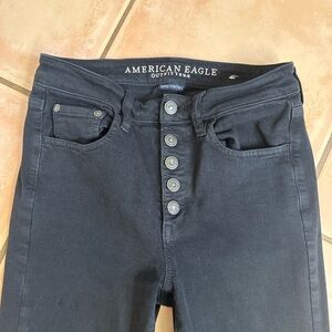 American Eagle High-Rise Jegging Super Stretch X Black Denim - Women’s Size 4